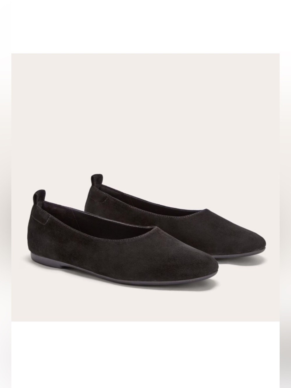 Everlane Black Suede Ballet Flats